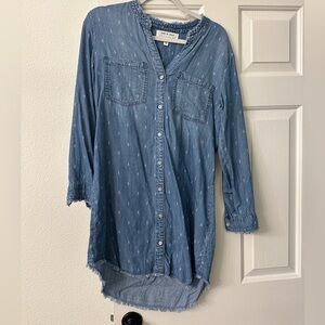 Cloth and stone denim shirt dress